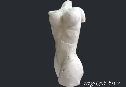 white bended torso